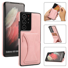 Load image into Gallery viewer, Retro Back Cover Leather Phone Case For Samsung S21 Series