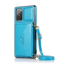 Load image into Gallery viewer, Triangle Crossbody Multifunctional Wallet Card Leather Case For Samsung S20FE