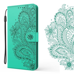 Peacock Embossed Imitation Leather Wallet Phone Case For Samsung Galaxy S10/S10Plus/S10Lite
