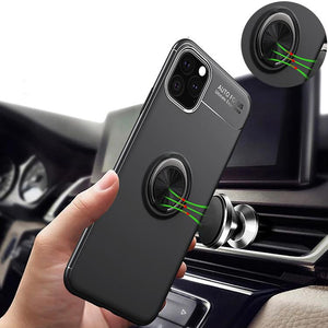 Car Holder Stand Magnetic Bracket Case Finger Ring TPU Case For iPhone