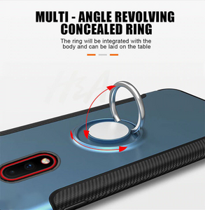 Simplicité Boîtier de téléphone à anneaux résistant aux chocs pour Oneplus 7