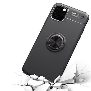 Car Holder Stand Magnetic Bracket Case Finger Ring TPU Case For iPhone