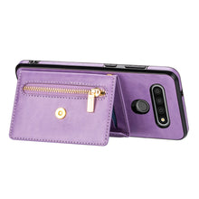 Load image into Gallery viewer, Triangle Crossbody Zipper Wallet Card Leather Case For LG Stylo6