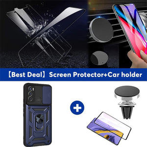 Luxury Lens Protection Vehicle-mounted Shockproof Case For MOTO G Power (2022)