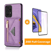 Load image into Gallery viewer, Triangle Crossbody Zipper Wallet Card Leather Case For Samsung Galaxy A52(5G)