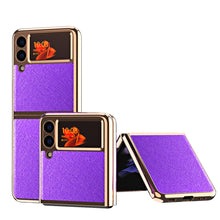 Load image into Gallery viewer, Luxury Leather Samsung Z Flip3 5G Folding Electroplating Protective Case