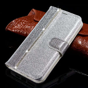2021 New Bling Diamond Stitching Wallet Flip Case For Samsung