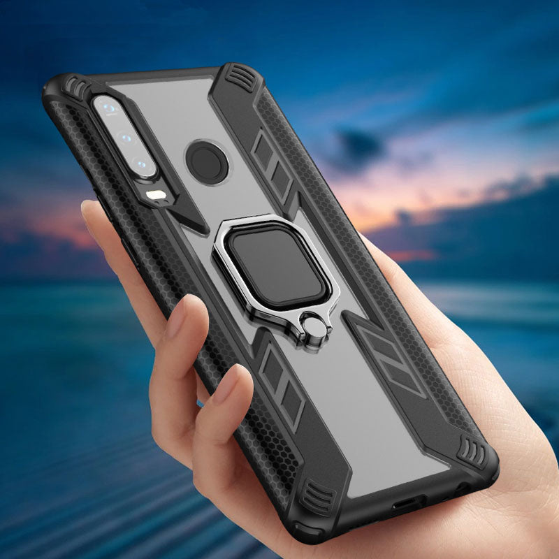Warrior Style Magnetic Ring Kickstand Phone Cover For Huawei P30 Lite