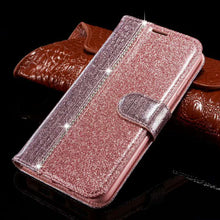 Load image into Gallery viewer, 2021 New Bling Diamond Stitching Wallet Flip Case For Samsung
