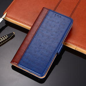 Ostrich Pattern Leather Wallet Flip Magnet Cover Case For Xiaomi Mi 10T Pro