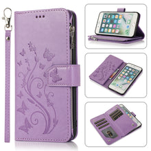 Load image into Gallery viewer, Luxury Zipper Leather Wallet Flip Multi Card Slots Cover Case For iPhone 7Plus/8Plus