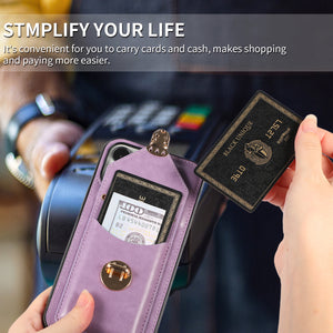 Snap Crossbody Card Wallet Leather Case For iPhone 12Pro
