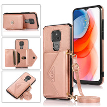 Load image into Gallery viewer, Triangle Crossbody Multifunctional Wallet Card Leather Case For MOTO G Play(2021)