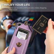 Load image into Gallery viewer, Snap Crossbody Card Wallet Leather Case For iPhone 11 Pro
