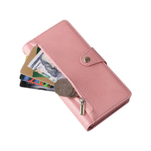 Load image into Gallery viewer, Rivet Buckle Zipper Wrist Strap Wallet Leather Case For Samsung Galaxy S20