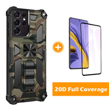Load image into Gallery viewer, Camouflage Luxury Armor Shockproof Case With Kickstand For Samsung Galaxy S21Ultra