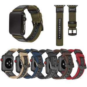 Warrior Series Jeep Nylon With Leather  Watch Strap/Watch Bands