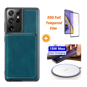 New Magnetic Separation Invisible Zipper Wallet Phone Case For SAMSUNG S21 Ultra