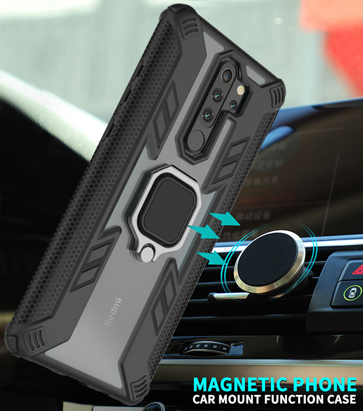 Bague magnétique de style guerrier Couverture téléphonique de Kickstand pour Redmi Note8 Pro
