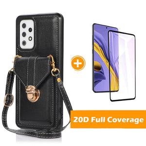 Snap Crossbody Card Wallet Leather Case For SAMSUNG Galaxy A72