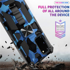 Camouflage Luxury Armor Shockproof Case With Kickstand For Samsung Galaxy A03S