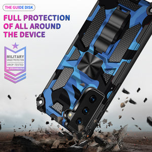 Camouflage Luxury Armor Shockproof Case With Kickstand For Samsung Galaxy S21&S21+ (5G)