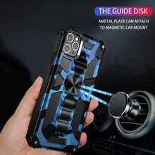 Load image into Gallery viewer, Camouflage Luxury Armor Shockproof Phone Case With Kickstand For iPhone