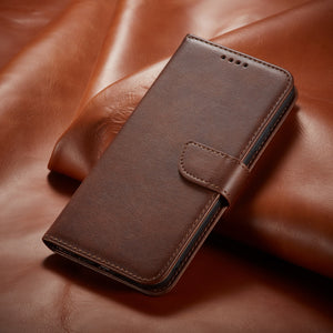 Premium Leather Wallet Side Flip Case With Card Holder & Kickstand For Samsung S20 Series