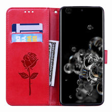 Charger l&#39;image dans la galerie, 2021 Upgraded 3D Embossed Rose Wallet Phone Case For SAMSUNG S20