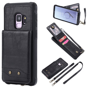 Rear Cover Type Protective Card Holster Phone Case For SAMSUNG Galaxy S9