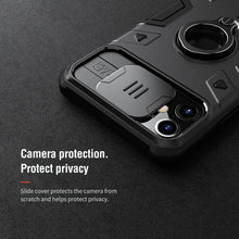Load image into Gallery viewer, 【Black rhino】Luxury Sliding Lens Protection ring holder case for iPhone 11