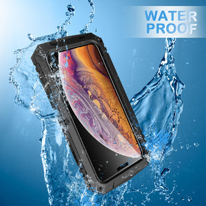 【For iPhone X Series】Luxury Doom Armor Waterproof Metal Aluminum Kickstand Phone Case