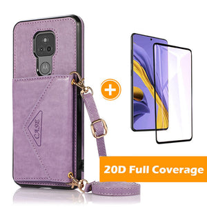 ン 2021 Nouveau- Triangle Crossbody Multifunctional Wallet Card Leather Case For Samsung NOTE10/NOTE10PLUS