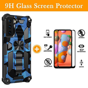 Camouflage Luxury Armor Shockproof Case With Kickstand For Samsung Galaxy S21&S21+ (5G)