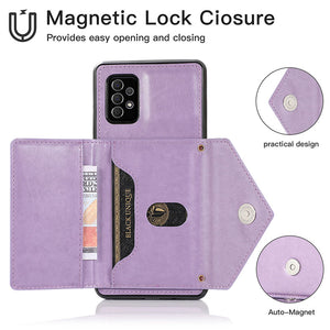 Triangle Crossbody Carte multifonctionnelle de la carte de cuir pour Samsung Galaxy A42 5G