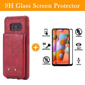Rear Cover Type Protective Card Holster Phone Case For SAMSUNG Galaxy S8