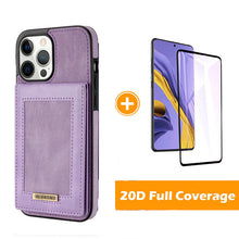 Load image into Gallery viewer, RFID Back Cover Card Wallet Phone Case For iPhone