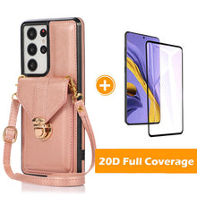 Load image into Gallery viewer, Snap Crossbody Card Wallet Leather Case For SAMSUNG S21 Ultra