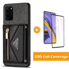 Load image into Gallery viewer, Triangle Crossbody Zipper Wallet Card Leather Case For Samsung Galaxy S20+/S20+ 5G