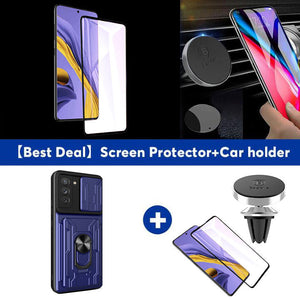 【For SAMSUNG S21+ 5G】Multifunctional Card Holder Ring Bracket Goggles Phone Case