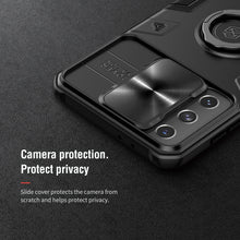 Load image into Gallery viewer, 【Black rhino】Luxury Sliding Lens Protection ring holder case for Samsung S21PLUS 5G