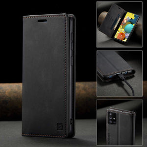 RFID Blocking Anti-theft Swipe Card Wallet Phone Case For SAMSUNG Galaxy A51(4G)