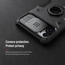 Load image into Gallery viewer, 【Black rhino】Luxury Sliding Lens Protection ring holder case for iPhone 11Pro/11ProMax