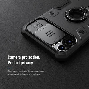 【Black rhino】Luxury Sliding Lens Protection ring holder case for iPhone 11Pro/11ProMax