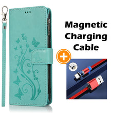 Load image into Gallery viewer, Luxury Zipper Leather Wallet Flip Multi Card Slots Cover Case For Samsung S9/S9Plus