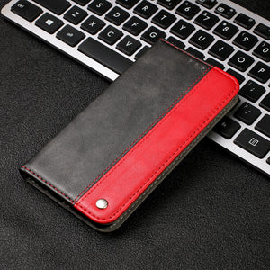 Contrasting Color Soft Leather Flip Magnet Case For iPhone 11 Series