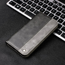 Load image into Gallery viewer, Contrasting Color Soft Leather Flip Magnet Case For iPhone 11 Series