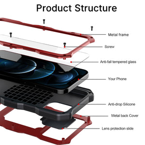【iPhone 12 ProMax】Luxury Doom Lens Protection Waterproof Aluminum Phone Case
