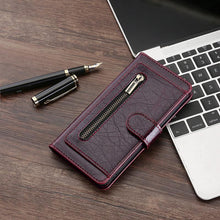 Load image into Gallery viewer, Luxury Zipper Texture Leather Crack Wallet Case For SAMSUNG Galaxy S20FE (4G/5G)