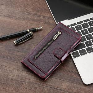 Luxury Zipper Texture Leather Crack Wallet Case For SAMSUNG Galaxy S20FE (4G/5G)